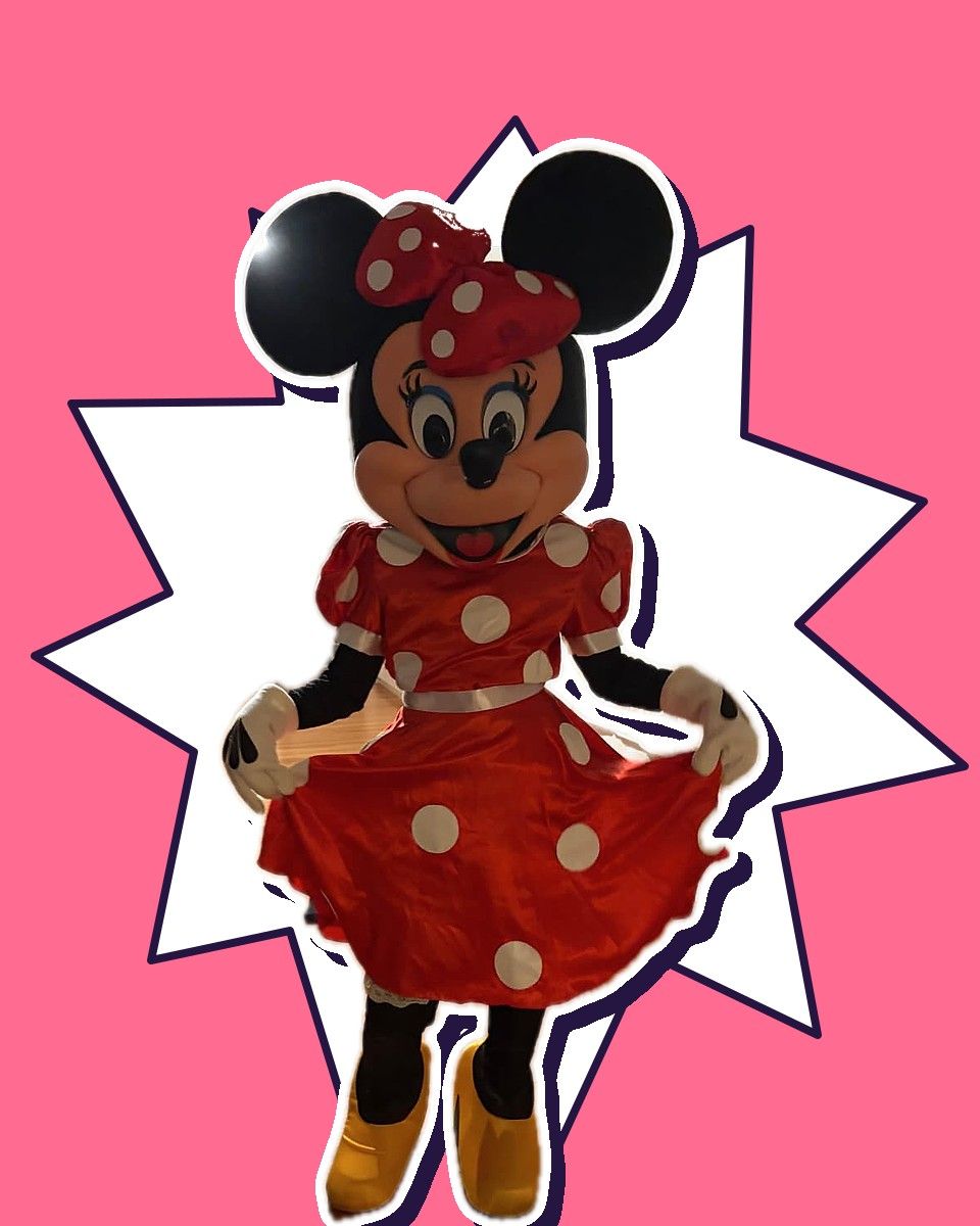 A performer as the Minnie-inspired Polka Dot Mouse, one of our birthday party characters